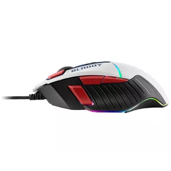 Žaidimų pelė A4Tech Bloody W95Max USB – dešinė ranka, balta, 12000 DPI, 1 ms, 250 ips, 125/2000 Hz