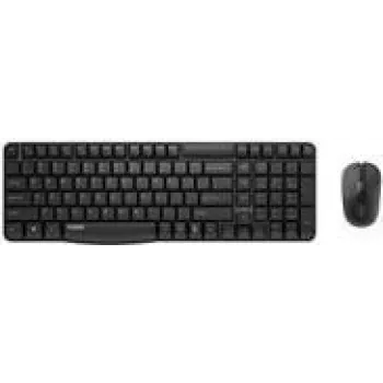Bevielis klaviatūros ir pelės rinkinys Rapoo X1800S Office RF Wireless QWERTZ vokiškas juodas