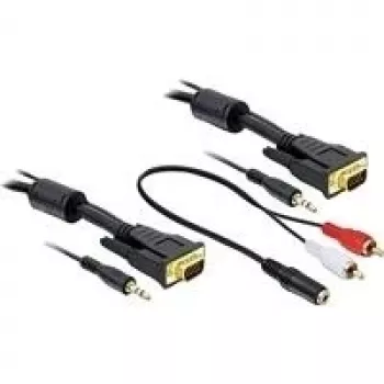 Vaizdo kabelio adapteris DeLOCK 84452 2 m VGA D-Sub 3,5 mm Juodas