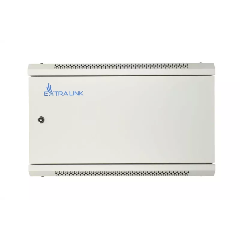 Extralink sieninis spintinis stovas 6U 600x450 pilkas, metalinės durelės
