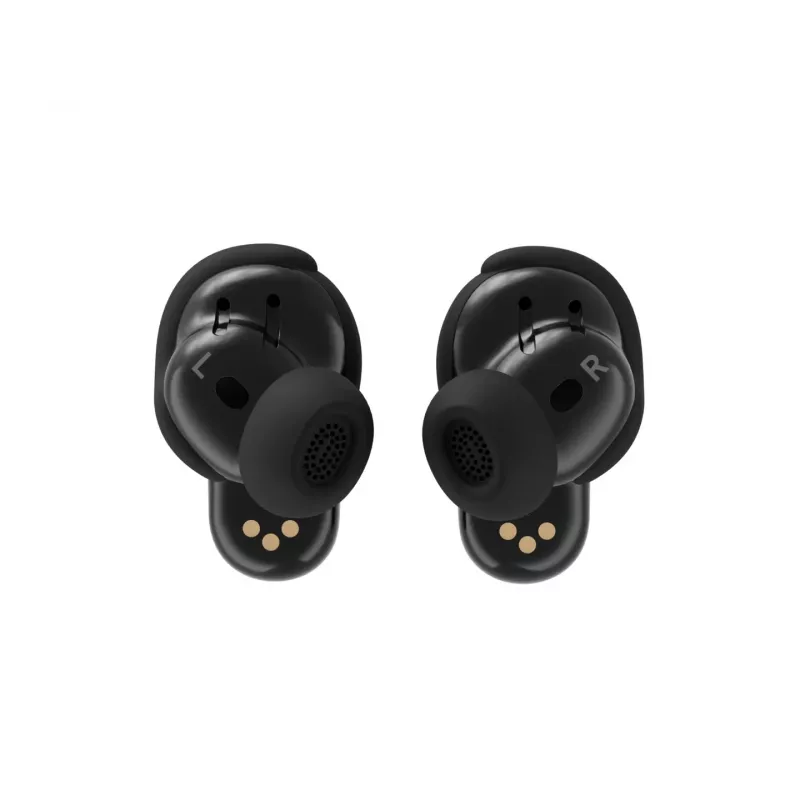 Belaidės ausinės Bose QuietComfort Ultra, juodos/auksinės, Bluetooth, įterpiamos, skirtos muzikai ir skambučiams