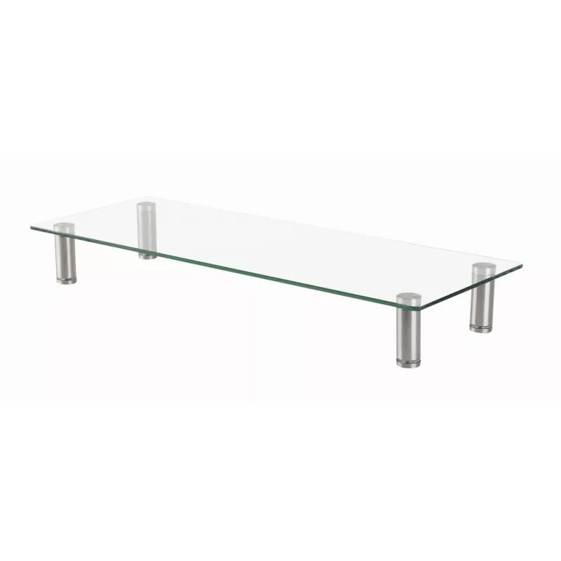 GEMBIRD MS-TABLE-GM-01 stiklinis monitoriaus stovas, juodas, 580×210×90 mm