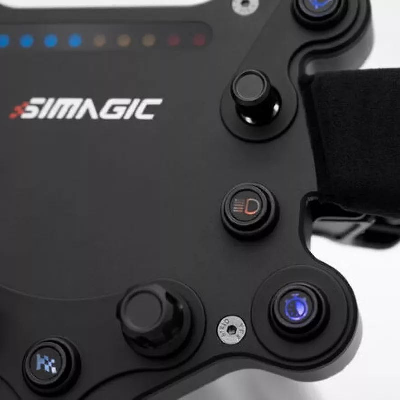 Vairaratis Simagic GTS Alcantara S202 — lenktyninis vairas su Alcantara danga