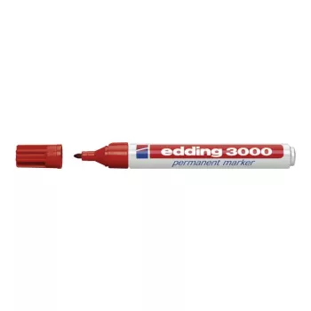 Permanentinis markeris Edding 3000 raudonas 10 vnt