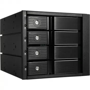 Išorinis 3,5 colio diskų korpusas SilverStone SST-FS304-12G, 4 vietų - juodas