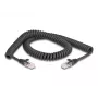 DeLOCK RJ45 spiralinis tinklo kabelis, vyriškas-kištukas, Cat.5e, 2 m, juodas