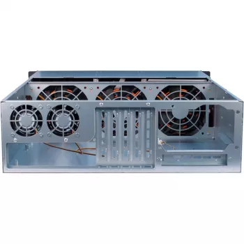 Inter-Tech 3U-30255 Rack Juodas, Nerūdijantis plienas