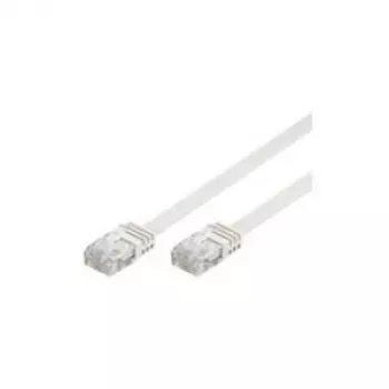 Wentronic Goobay CAT 5e Flat-Patch kabelis, U/UTP, baltas, 20 m – CCA vario mišinys (93365)