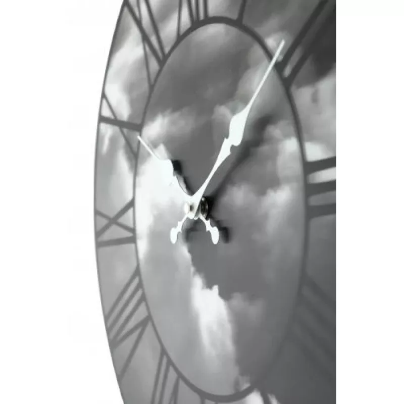 NeXtime klok 3037 Clouds, Ø39 cm, sieninis laikrodis, juodas