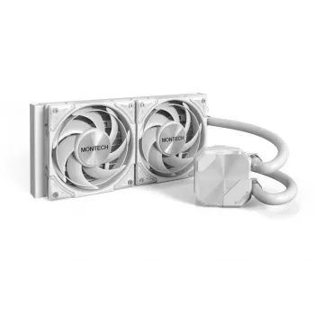 Montech HyperFlow Silent 240 procesoriaus skysčinis aušintuvas 240 mm radiatorius 2×120 mm ventiliatoriai baltas