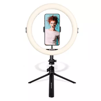 Agfa Arl11 žiedinis apšvietimas 120 LED vlog + stovas + nuotolinis valdymas