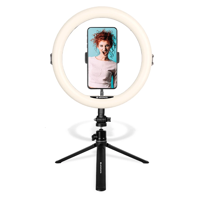 Agfa Arl11 žiedinis apšvietimas 120 LED vlog + stovas + nuotolinis valdymas