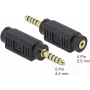 Lyties keitiklis DeLOCK 65996 4.4 mm 5 kontaktų 2.5 mm 4 kontaktų juodas