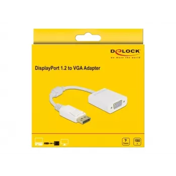 Adapteris DisplayPort 1.2 (vyriškas) į VGA (moteriška) DeLOCK 61007