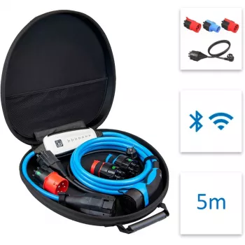 Nešiojama sieninė įkrovimo stotelė Wallbox 32A 5m Set Optimal (22 kW, 5 metrų kabelis)