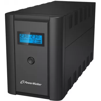 PowerWalker VI 1200 LCD/FR linijinis-interaktyvus UPS 1.2 kVA 600 W 4 AC lizdai