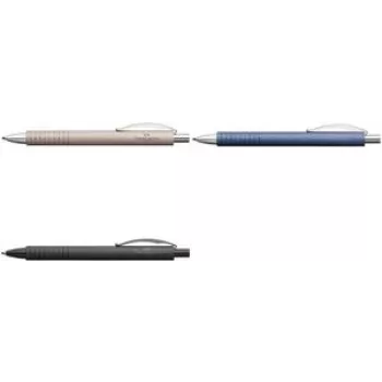 Įtraukiamas tušinukas Faber-Castell Essentio — aliumininis korpusas, juodas rašalas