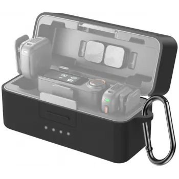 PULUZ Silikoninis apsauginis dėklas su įkrovimu DJI Mic 3 (juodas)