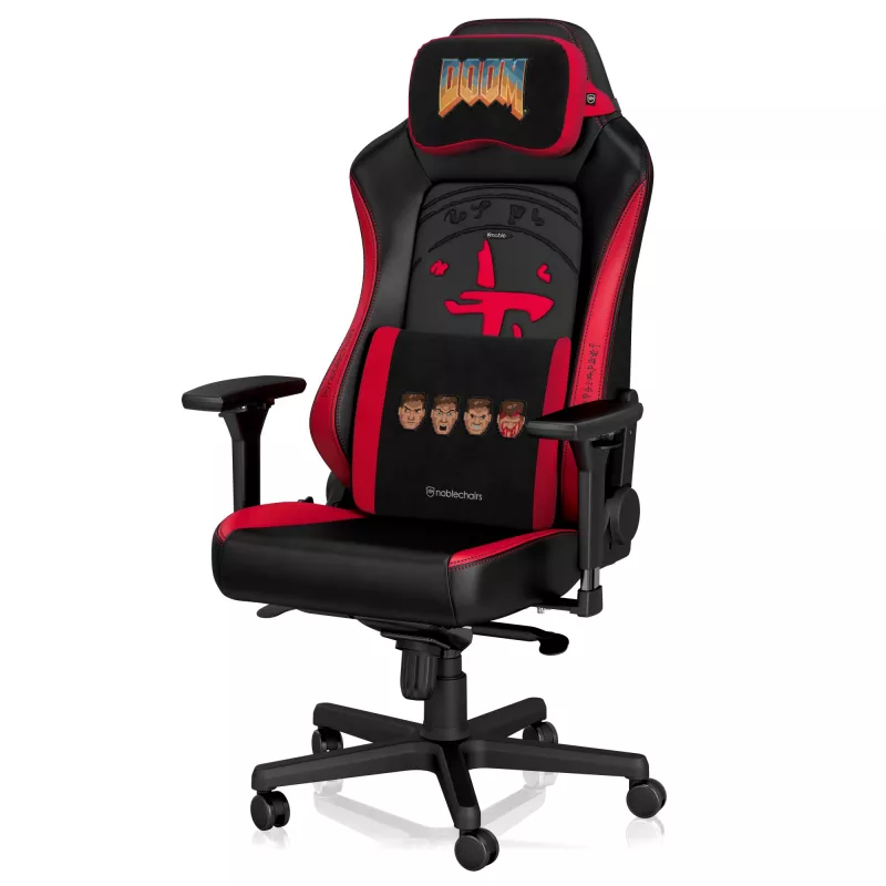 Memory Foam pagalvėlių rinkinys noblechairs DOOM Retro Edition – ergonominės pagalvėlės žaidimų ir biuro kėdėms