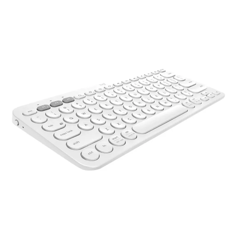 Logitech Multi-Device K380 - belaidė klaviatūra - Bluetooth 3.0 - vokiškas išdėstymas - šviesiai balta