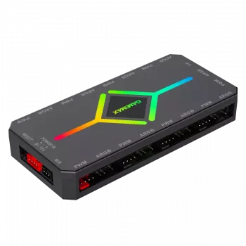 Gamemax V4.0 ARGB PWM HUB BK | Juodas | Ventiliatorių ir RGB šakotuvas