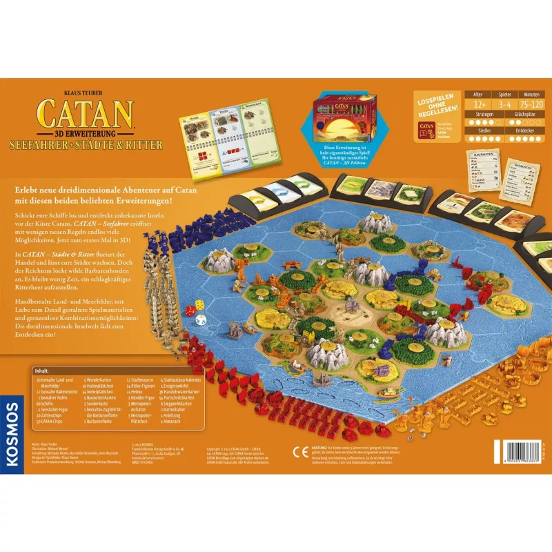 Kosmos KOO Catan 3D – Jūrų tyrinėtojai + Miestai ir riteriai plėtinio rinkinys