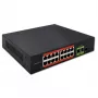 Ethernet PoE jungiklis QOLTEC 16x RJ45, 2x RJ45 uplink, 1x SFP (MPN 52291)