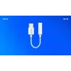 USB Type-C (M) – Jack 3,5 mm (M) garso adapteris baltas SAVIO AK-51