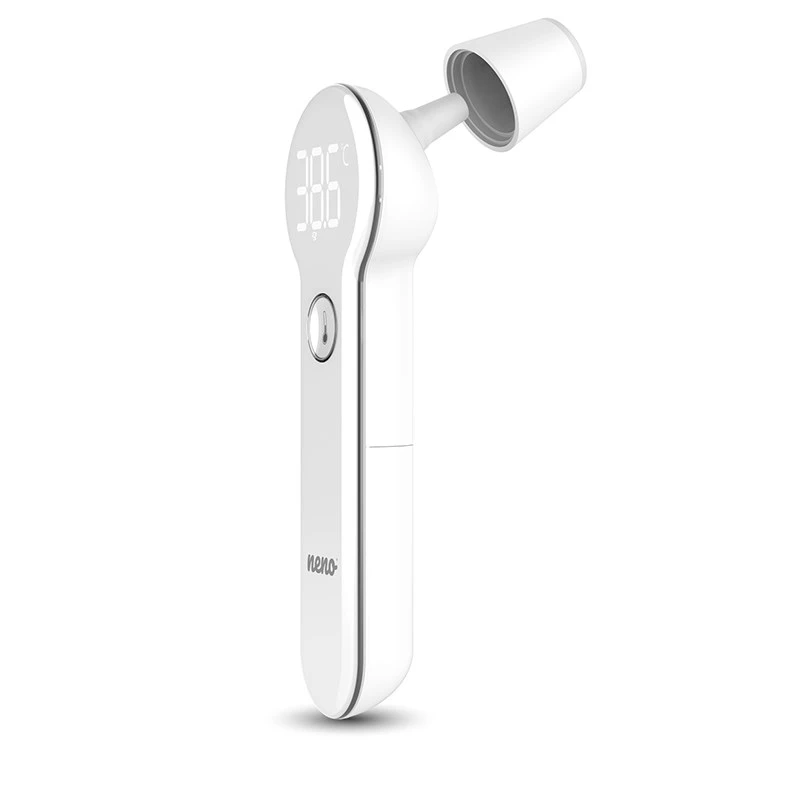 Bekontaktis kaktos termometras neno Medic T08 – infraraudonasis, 35–42 °C, ±0,2 °C, LCD, 2×AAA, atmintis