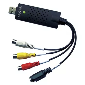 LogiLink USB 2.0 A/V Grabber, USB-A/M į 3x RCA + Mini-DIN5/F, juodas