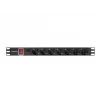 Lanberg PDU-07F-0200-BK 1U horizontalus maitinimo skirstytuvas 7 lizdai 16 A 2 m
