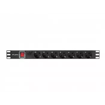 Lanberg PDU-07F-0200-BK 1U horizontalus maitinimo skirstytuvas 7 lizdai 16 A 2 m