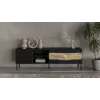 Spintelė televizoriui cama meble INSERTO 3D1W 190x40x62 cm juoda su LED