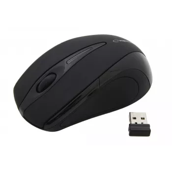 Belaidė RF pelė ESPERANZA EM101K, ambidekstrinė, 1000 DPI, 2.4 GHz nano USB imtuvas, juoda