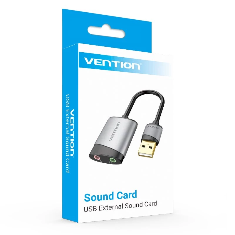 Vention USB išorinė garso plokštė 0,15 m pilkas metalas