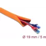 Kabelių apsauginė spiralė savaime užsidaranti dviejų sluoksnių 5 m x 19 mm DELOCK 19028 oranžinė