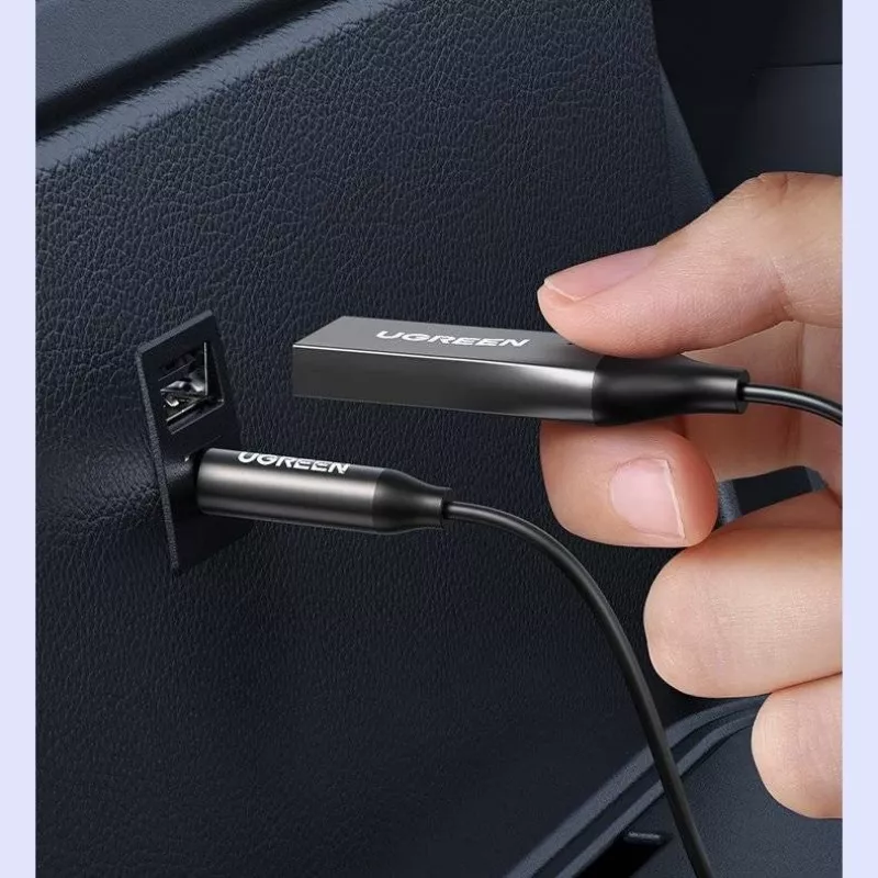 Garso imtuvas UGREEN CM309 Bluetooth 5.0 USB su 3,5 mm AUX lizdu, juodas, 20–20000 Hz