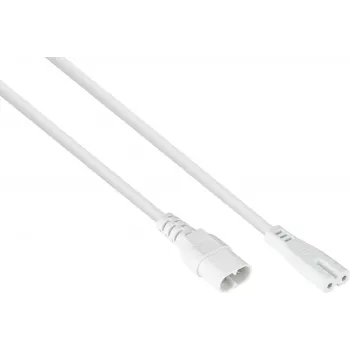 kabelmeister Euro prailginimo kištukas C8 (tiesus) į lizdą C7 / Euro 8 (tiesus), baltas, 0,75mm², 0,1m (SK0870-W001)
