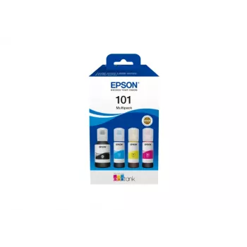 Originalus Epson EcoTank rašalo butelių 4 spalvų rinkinys – Juoda 127 ml, Cyan/Magenta/Geltona 210 ml (C13T03V64A)