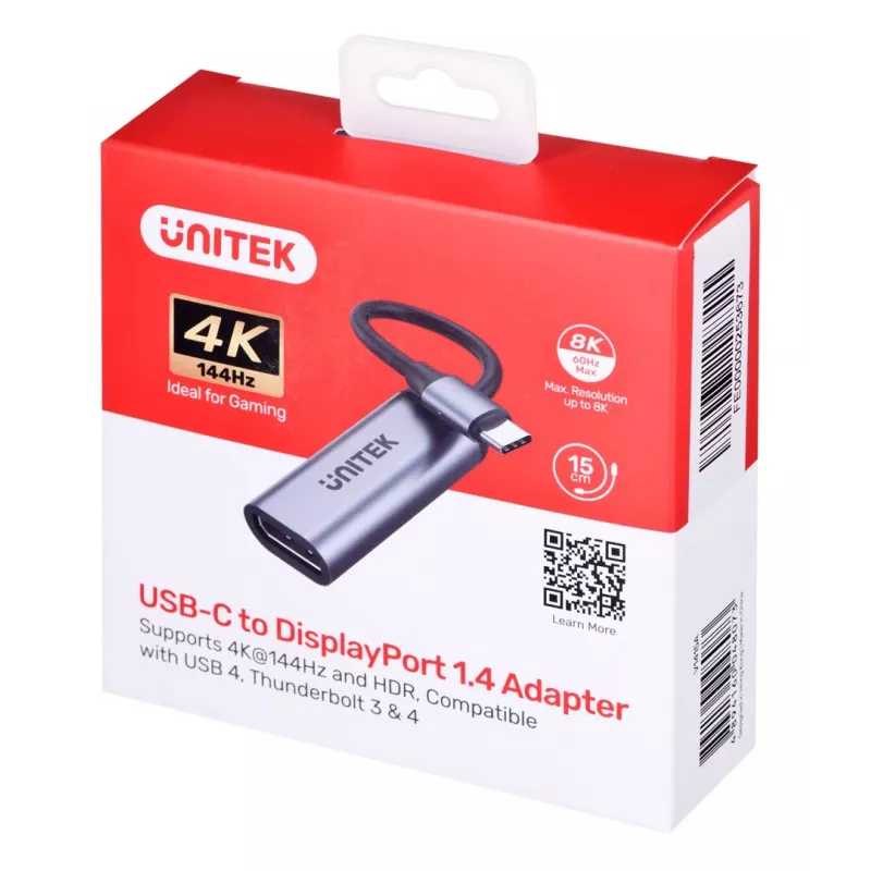 Unitek adapteris USB-C į DisplayPort 1.4, 8K@60Hz, V1415A