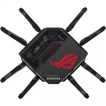 ASUS ROG Rapture GT-BE98 belaidis maršrutizatorius 10 Gigabit Ethernet keturių juostų (2,4 GHz / 5 GHz-1 / 5 GHz-2 / 6 GHz) juodas
