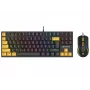 Tracer HORNET 87 žaidimų klaviatūra ir pelė, mechaninė, USB, QWERTY, juoda/geltona