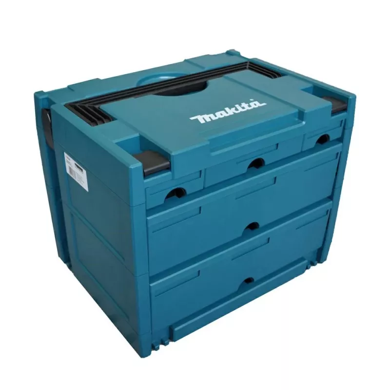 Makita P-84349 MAKSTOR Model 4.5 dėžė įrankiams, 5 stalčiai, mėlyna