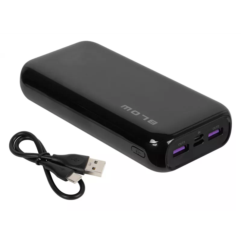 BLOW PB20E Power Bank 20000mAh QC+PD 20W su Lightning kabeliu