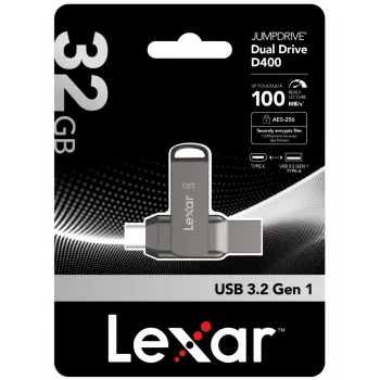 Lexar Dual Drive D400 32GB USB-C/A 3.1 100MB/s