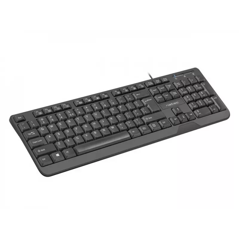 Natec Trout Slim USB klaviatūra, US išdėstymas, juoda