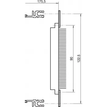 SCHROFF FLAT RAIL 84HP DIN41612 (4 vnt./komplekte) - Stovo priedas (20822048)