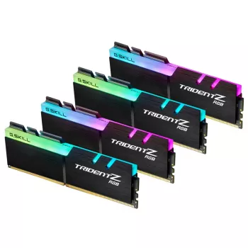 G.Skill Trident Z RGB 32 GB (4x 8 GB) DDR4-3200 Quad-Kit, juodos spalvos, F4-3200C16Q-32GTZRX, INTEL XMP