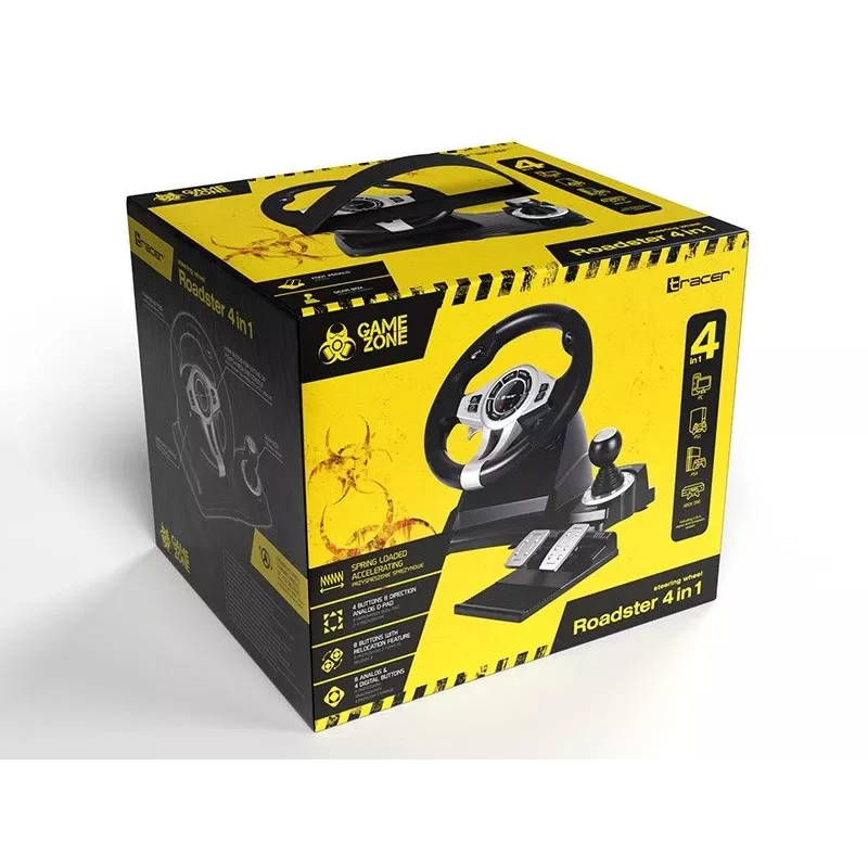 Tracer TRAJOY46524 Žaidimų vairas su pedalais, PlayStation 4, PlayStation 3, PC
