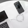USB-C į Lightning Baseus High Density Braided kabelis, 20W, PD, 2m (baltas)